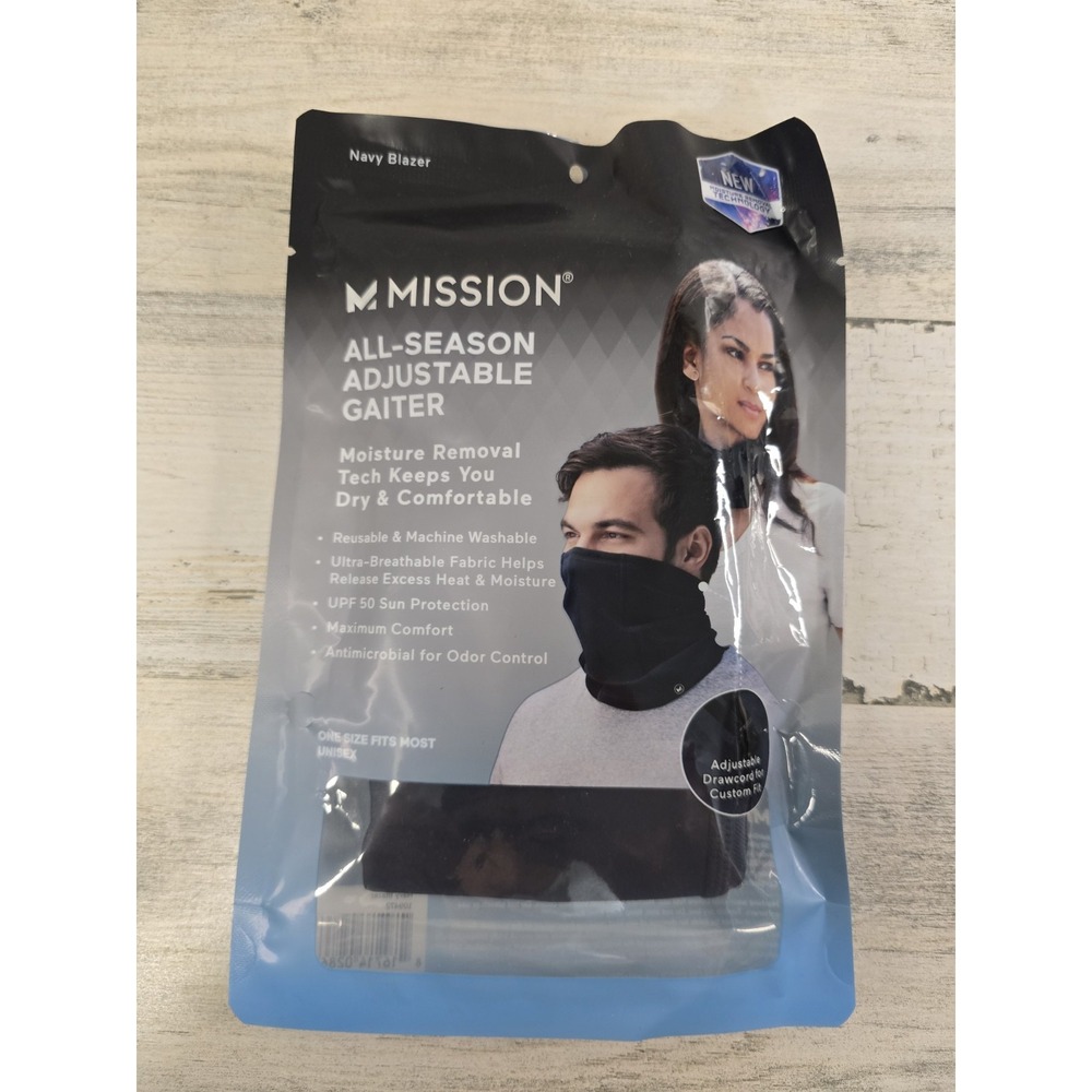 Mission All-Season Adjustable Gaiter Navy Blazer VaporActive UPF 50 Unisex